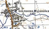 Топографічна карта Бакланової Муравійки