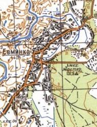 Топографическая карта Евминки
