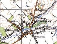 Топографическая карта Козиловки