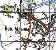 Topographic map of Novi Mlyny