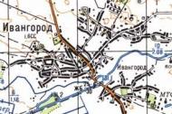 Topographic map of Ivangorod