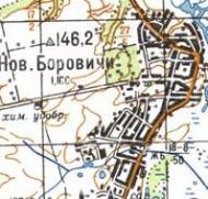 Топографічна карта Нових Боровичів
