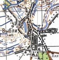 Топографічна карта Виблів