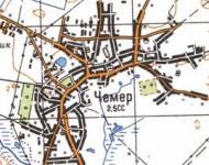 Топографическая карта Чемера
