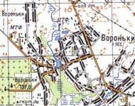 Топографічна карта Вороньок