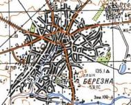 Топографическая карта Березны