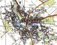 Топографічна карта Борзної