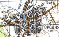 Топографическая карта Городни