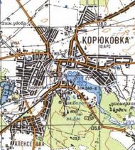 Топографічна карта Корюківки