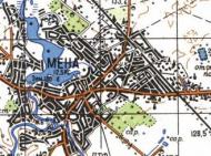 Топографическая карта Мены