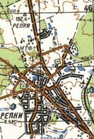Топографічна карта Ріпок