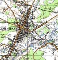 Топографічна карта Семенівки