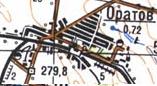 Топографическая карта Оратова