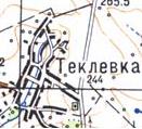 Топографическая карта Теклевки