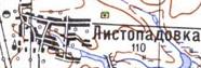 Топографическая карта Листопадовки