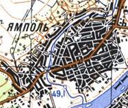 Топографическая карта Ямполя