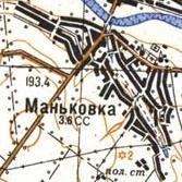 Topographic map of Mankivka