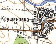 Топографическая карта Крушиновки