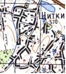 Topographic map of Schitky