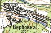 Топографічна карта Вербівки