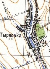 Topographic map of Tyrlivka