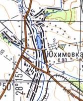 Топографическая карта Юхимовки
