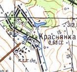 Топографічна карта Краснянка