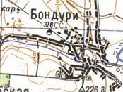 Топографічна карта Бондурів