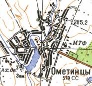 Топографічна карта Ометинців
