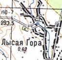 Топографическая карта Лысой Горы
