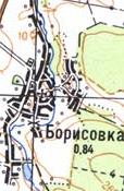Топографічна карта Борисівки
