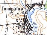 Топографическая карта Гоноратки