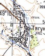 Топографічна карта Тягуна