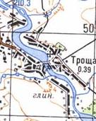 Топографическая карта Трощи