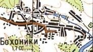Topographic map of Bokhonyky