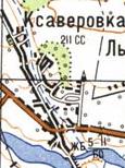 Топографическая карта Ксаверовки