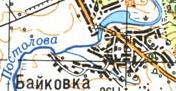 Топографическая карта Байковки