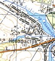 Топографическая карта Новофастова