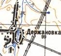 Топографическая карта Держановки