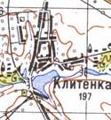 Топографическая карта Клитенки
