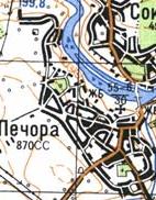 Топографічна карта Печер