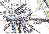 Топографическая карта Бондуровки