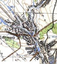 Топографическая карта Соболевки