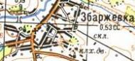 Топографическая карта Збаржевки