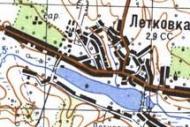Топографическая карта Летковки