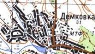 Топографическая карта Демковки