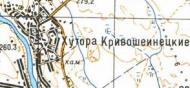 Топографічна карта Хутори-Кривошиїнецьких