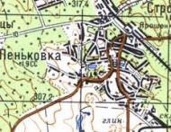 Топографическая карта Пеньковки