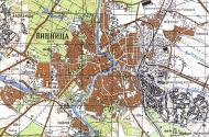 Топографічна карта Вінниці