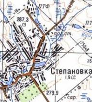 Топографическая карта Степановки
